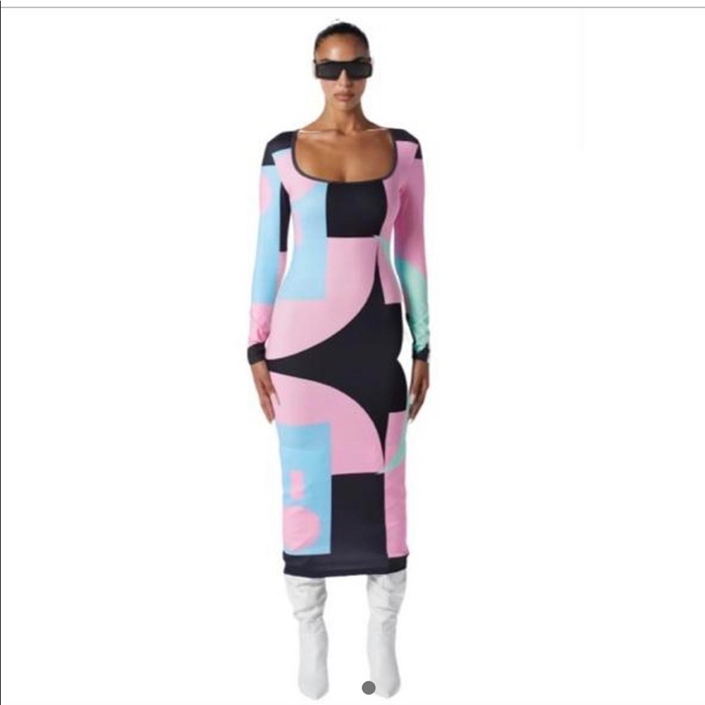 COPY - Amy Shehab abstract dress
